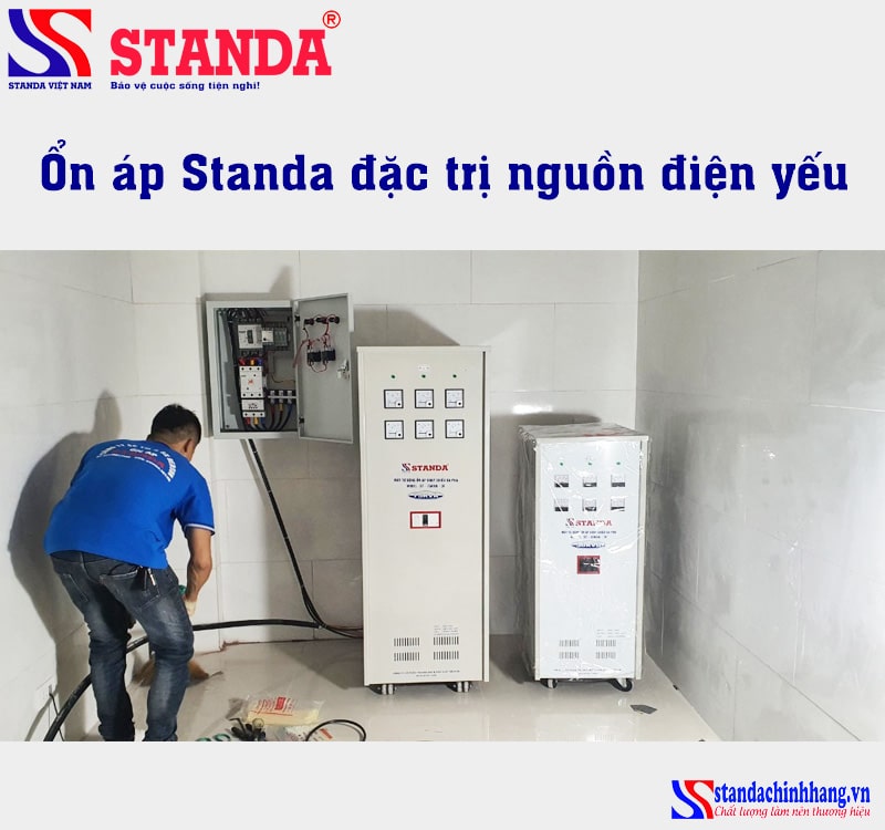 Ảnh ổn áp Standa đặc trị nguồn điện yếu 
